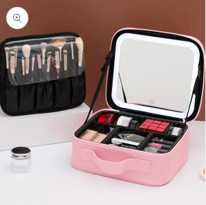 COSMETIQUERA PROFESIONAL CON ESPEJO LED