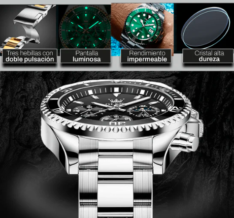 Reloj Verde Estilo Luxury