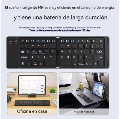Teclado Bluetooth Retráctil Inalámbrico Portátil