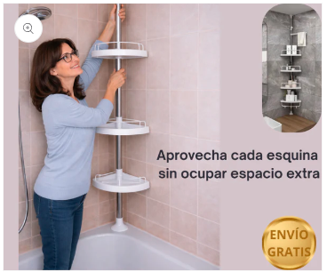 Organizador Smart - Organiza tu baño y aprovecha cada esquina sin ocupar espacio extra 🚿✨