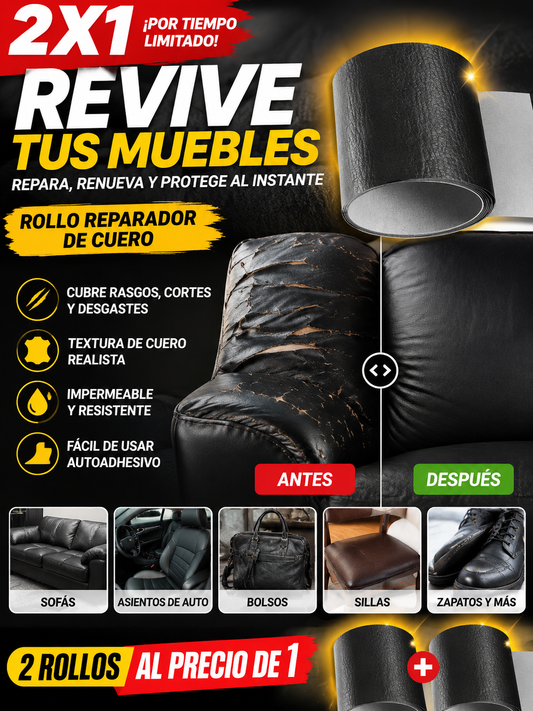 NO TIRES TUS MUEBLES⚠️ ROLLO REPARA CUERO 2X1 SOLO POR HOY🎁