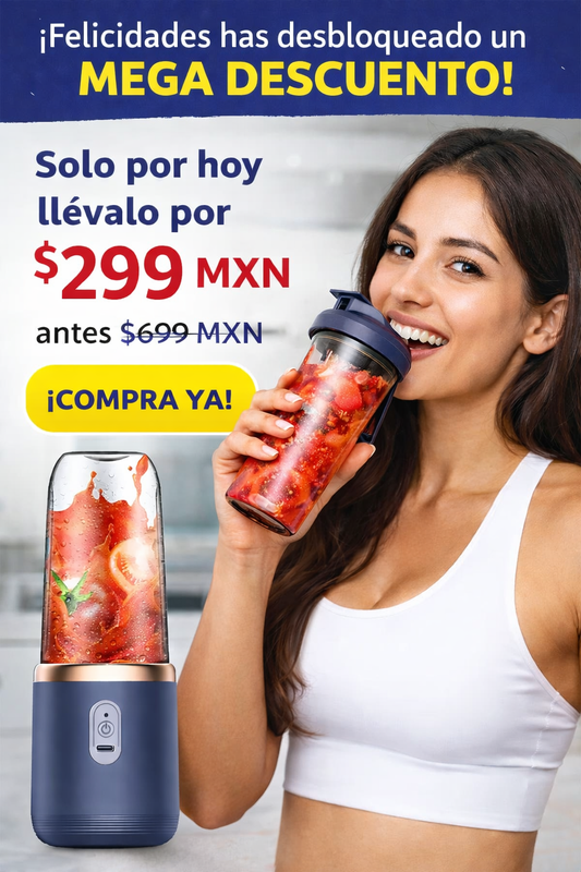 Mini Licuadora Portatil Con Vaso Elegant
