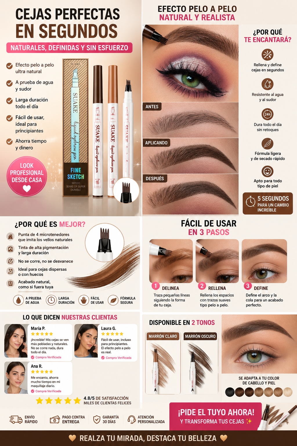 💥 Cejas Perfectas en Segundos (Efecto Microblading)