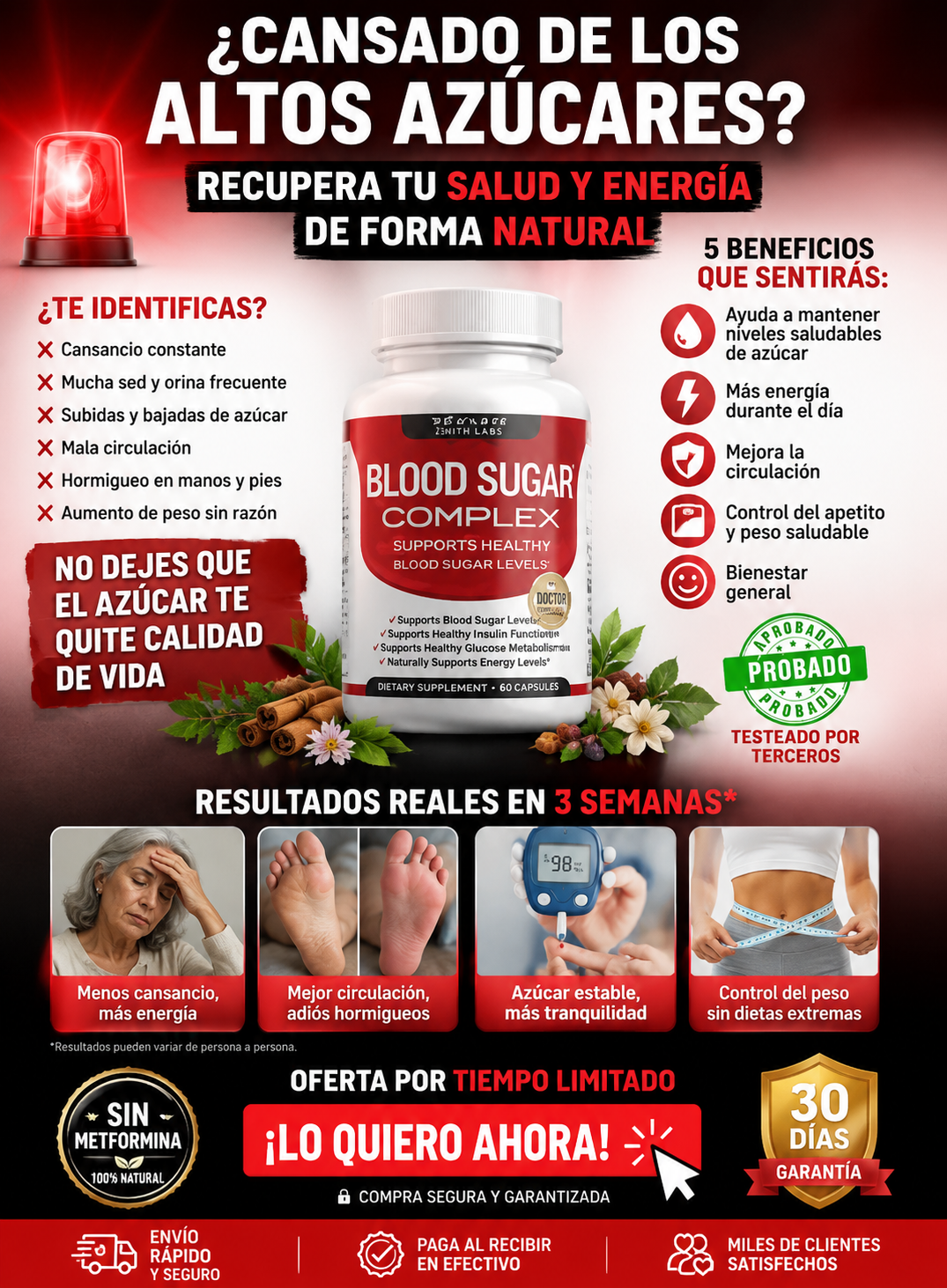 RECUPERA TU ENERGIA AHORA🔥APROVECHA EL 2X1 ANTES DE QUE SE ACABE Blood Sugar Complex