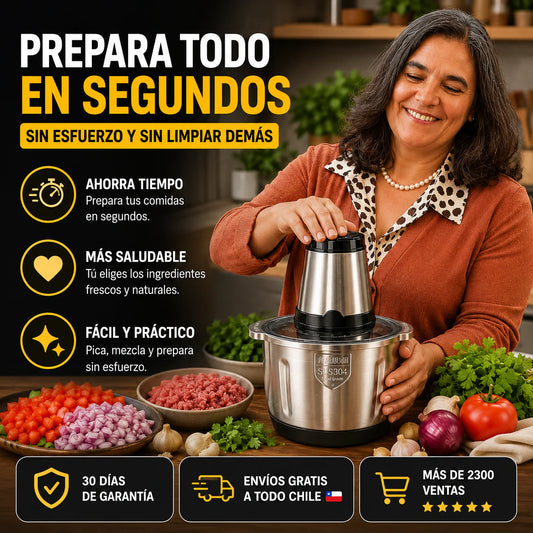 OFERTA SOLO X HOY Procesadora Eléctrica-Cocina fácil, vive mejor...¡Tu aliado en la cocina diaria!
