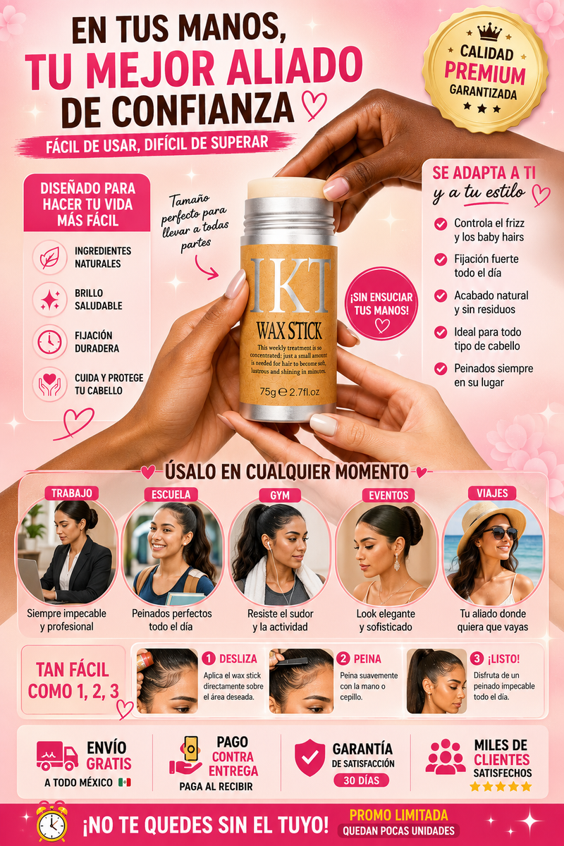 Control Frizz Wax Stick™ – Cera Fijadora para Cabello Rebelde y Dañado