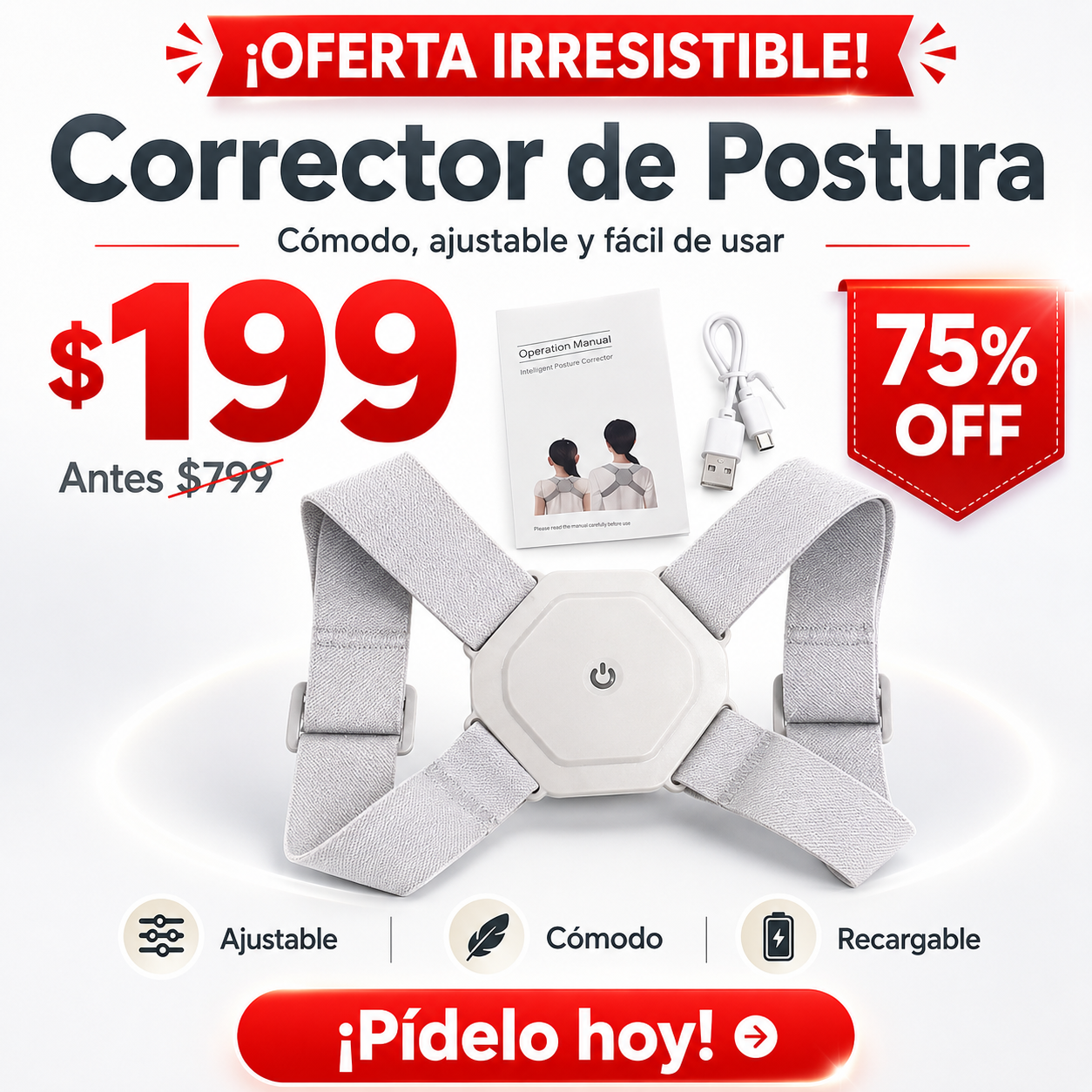 CORRECTOR DE POSTURA CON SENSOR