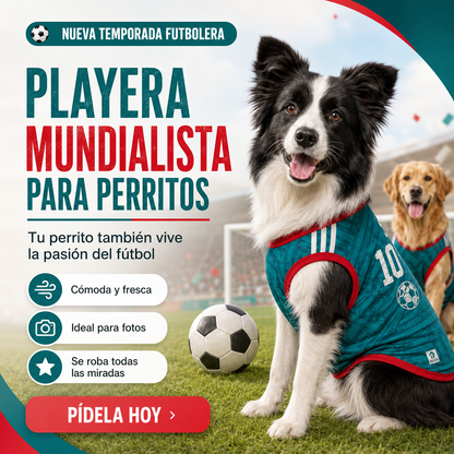 PLAYERA MUNDIALISTA PARA PERRITOS