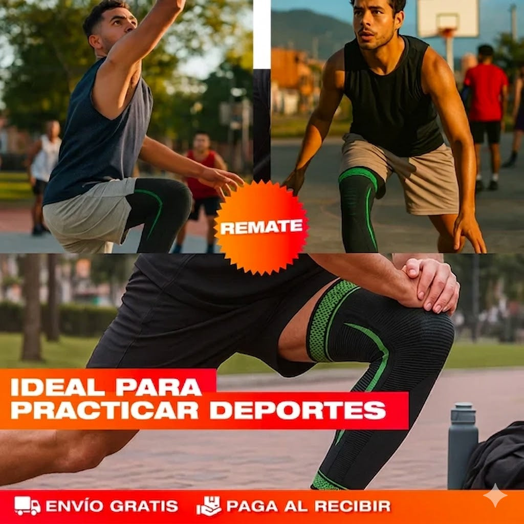 Rodillera Larga De Compresión De Rodilla
