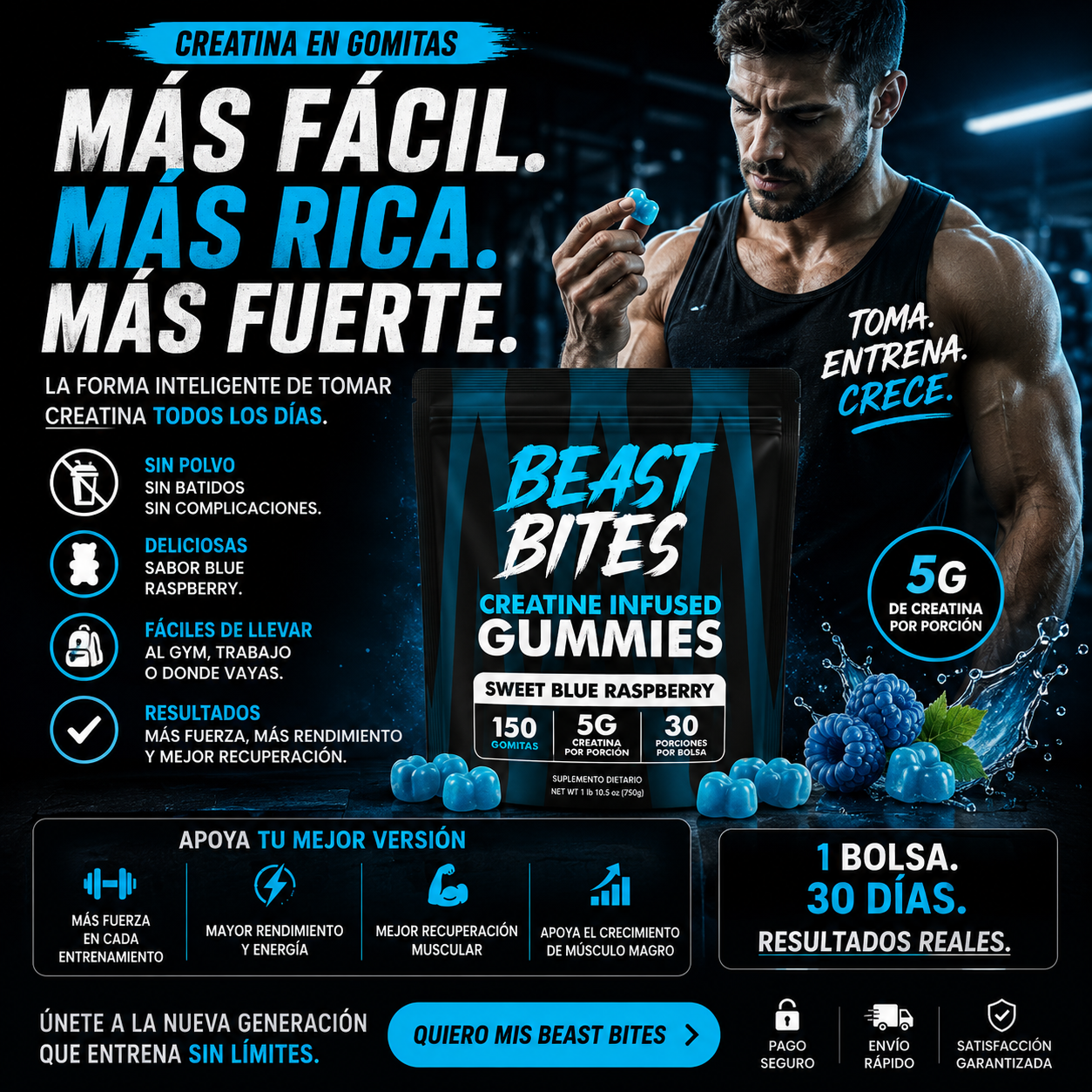 Suplemento Creatina Gomitas Beast Bites