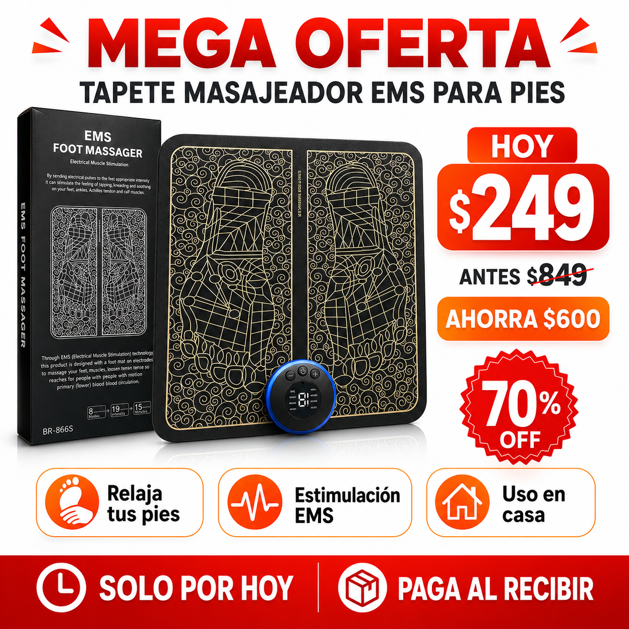 Masajeador Estimulador De Pies