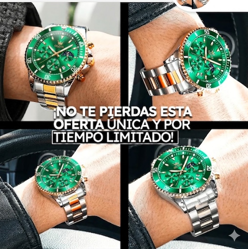 Reloj Verde Estilo Luxury