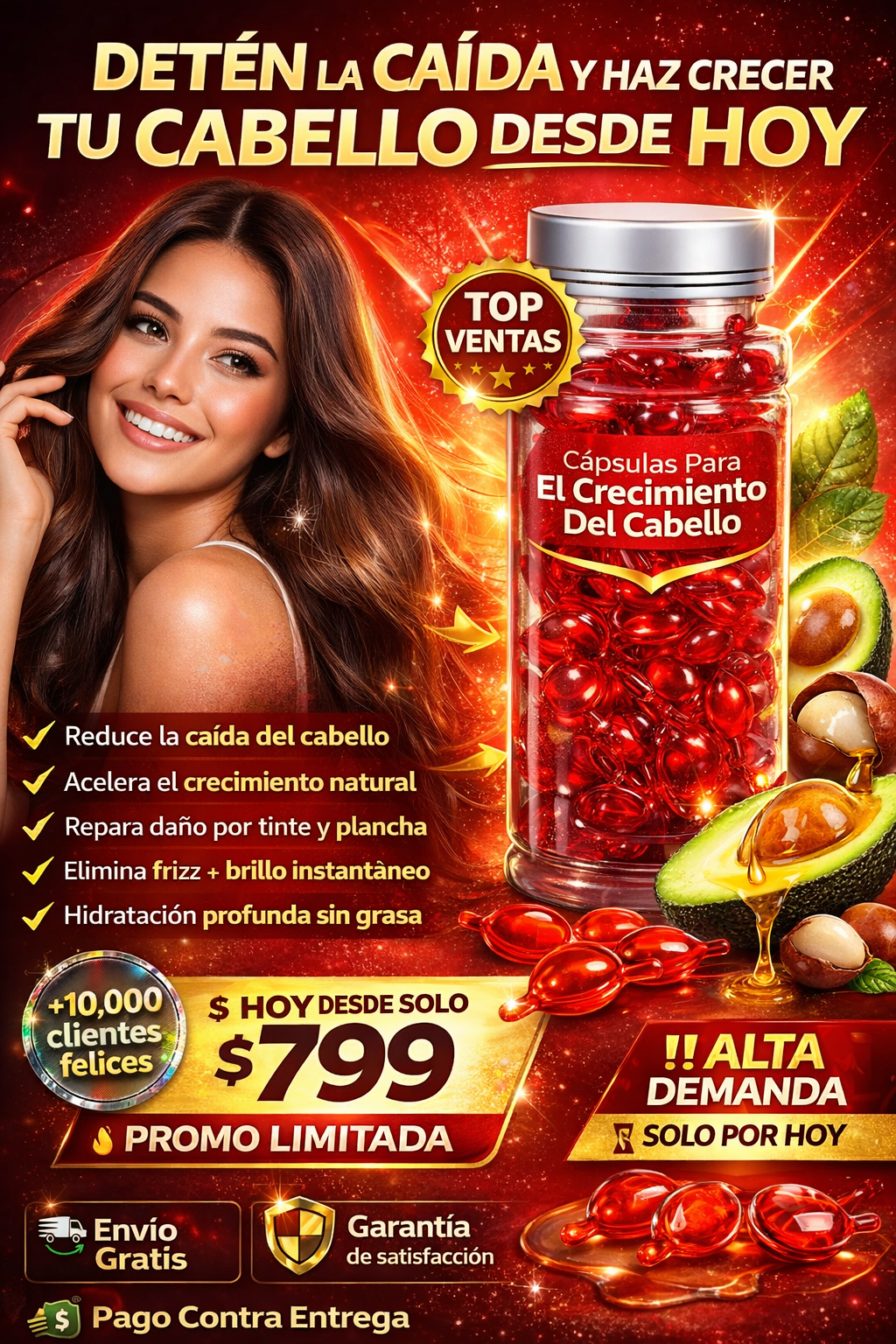 Capsulas para el crecimiento del cabello