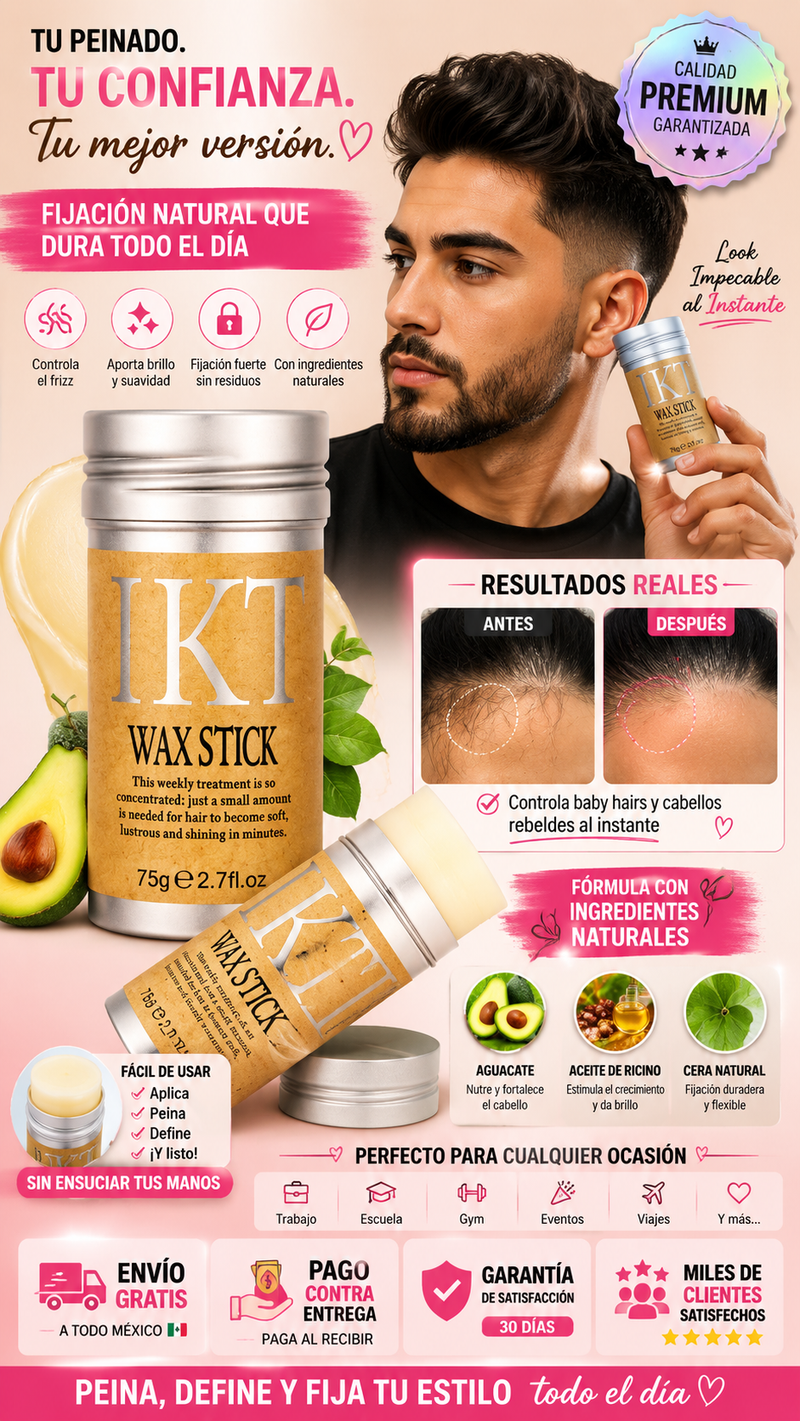 Control Frizz Wax Stick™ – Cera Fijadora para Cabello Rebelde y Dañado