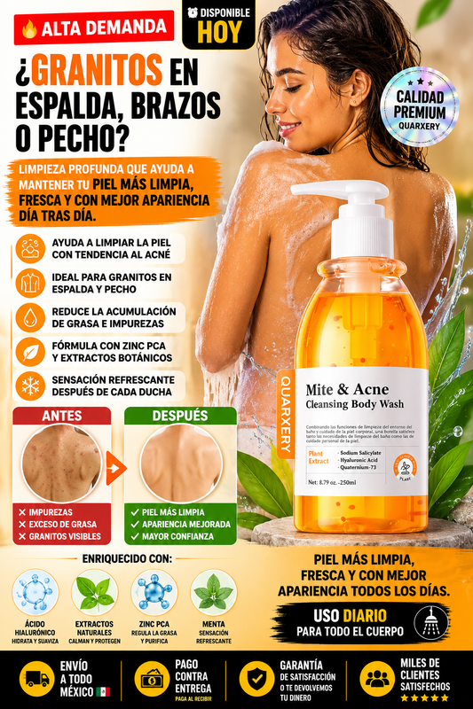 Quarxery Gel Antiacné – Adiós Granitos, Brillo y Piel Irritada