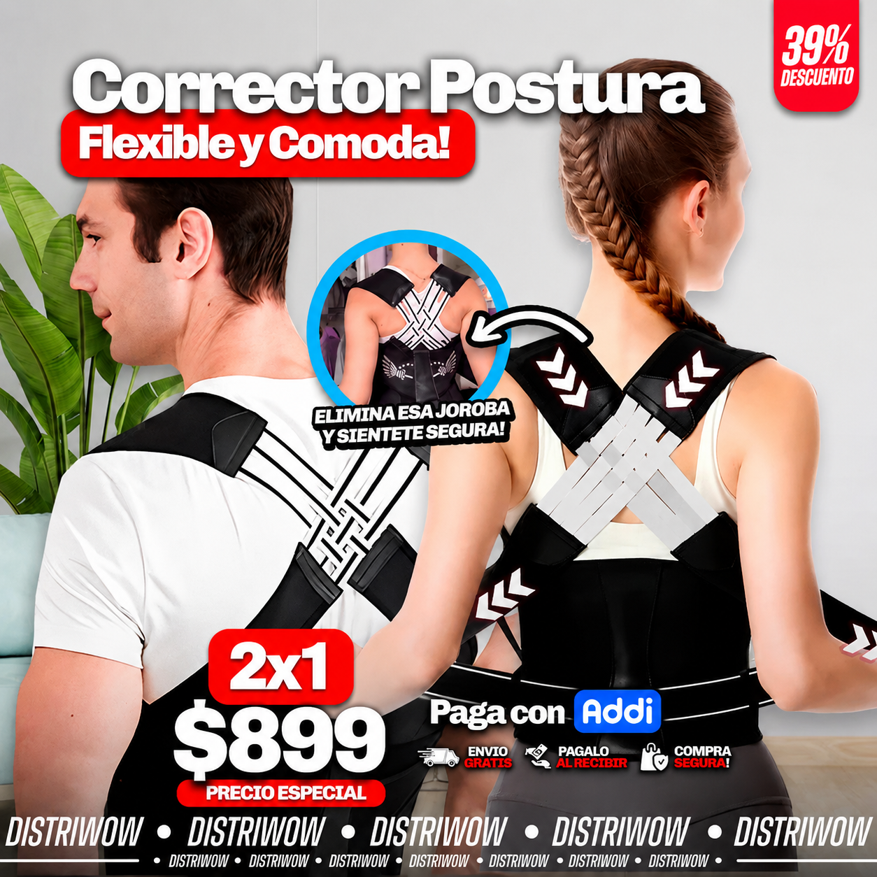 💥 2x1 Corrector de Espalda – Endereza tu Postura y Camina con Confianza