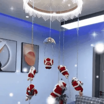 Papá Noel Escalador Musical Movimientos Navidad Importado