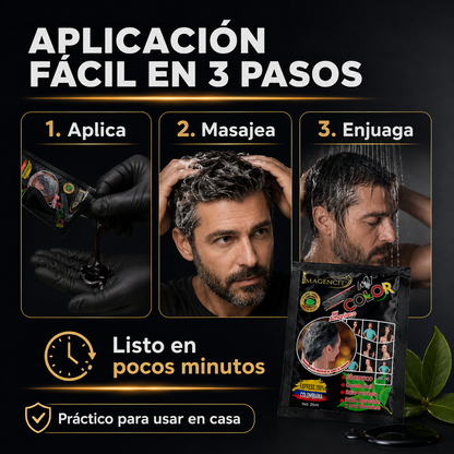 SHAMPOO CUBRE CANAS NEGRO Y DORA MASC