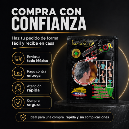SHAMPOO CUBRE CANAS NEGRO Y DORA MASC