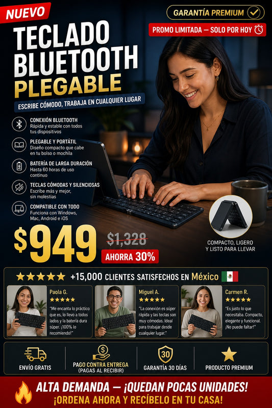 Teclado Bluetooth Retractil - imagen 1