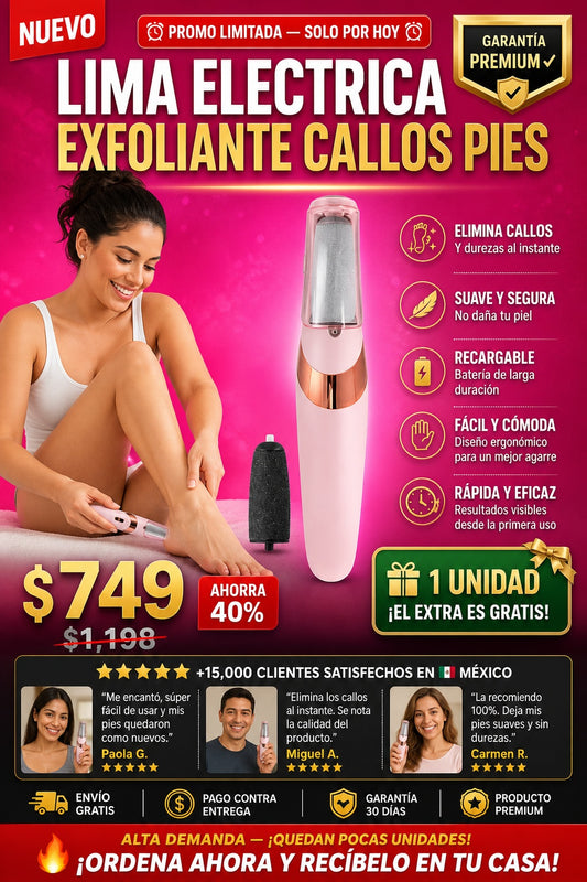 Lima Electrica Exfoliante Callos Pies - imagen 1