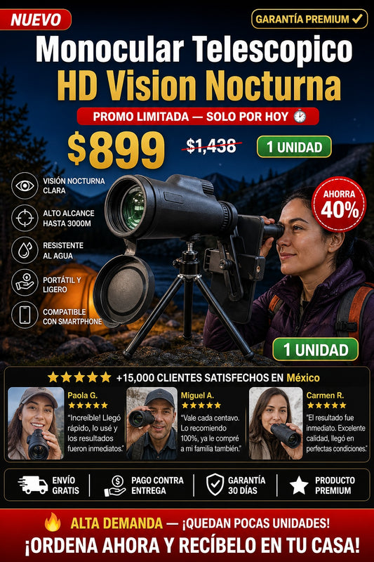 Monocular Telescopico Hd Vision Nocturna - imagen 1