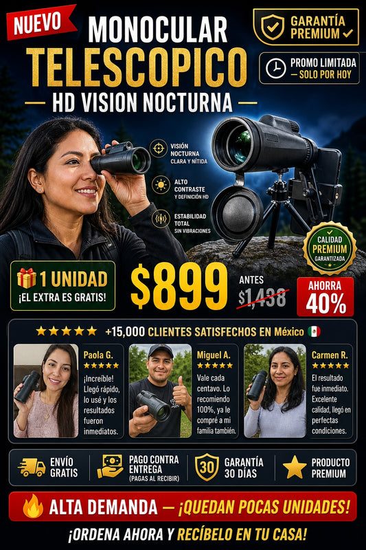 Monocular Telescopico Hd Vision Nocturna - imagen 1