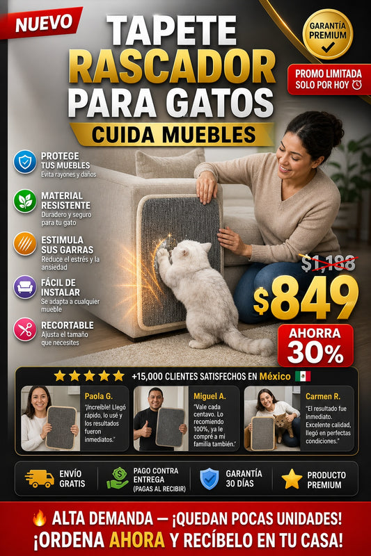 Tapete Rascador Para Gatos Cuida Muebles - imagen 1
