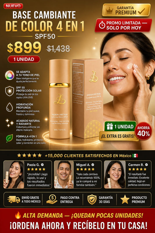 Base Cambiante De Color 4 En 1 Spf50 - imagen 1