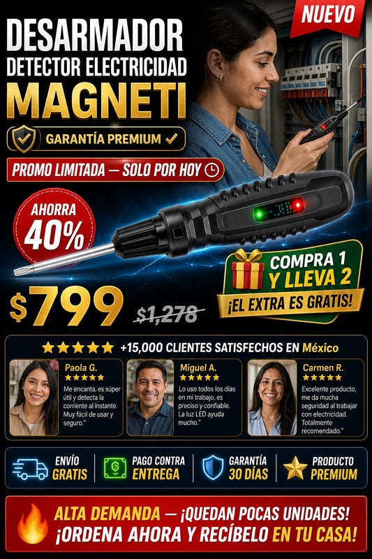 Desarmador Detector Electricidad Magneti - imagen 1