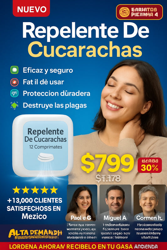 Repelente De Cucarachas 12 Comprimidos - imagen 1