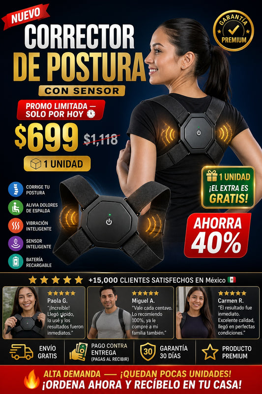 Corrector De Postura Con Sensor - imagen 1