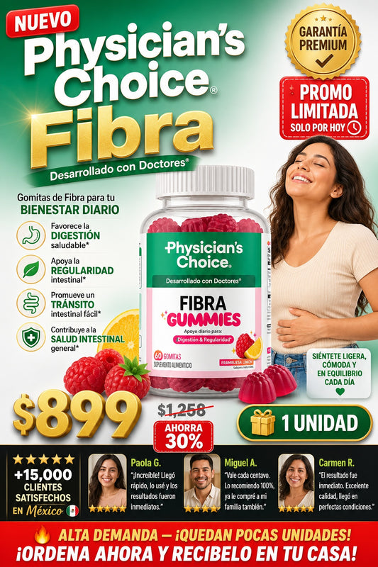 Physician’s Choice Fibra – Alivio para Estreñimiento y Digestión Pesada - imagen 1