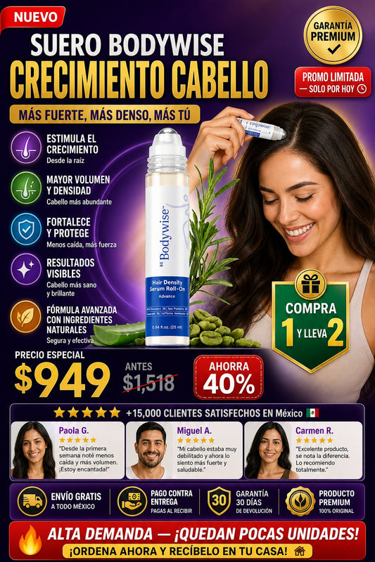 Suero Bodywise Crecimiento Cabello - imagen 1
