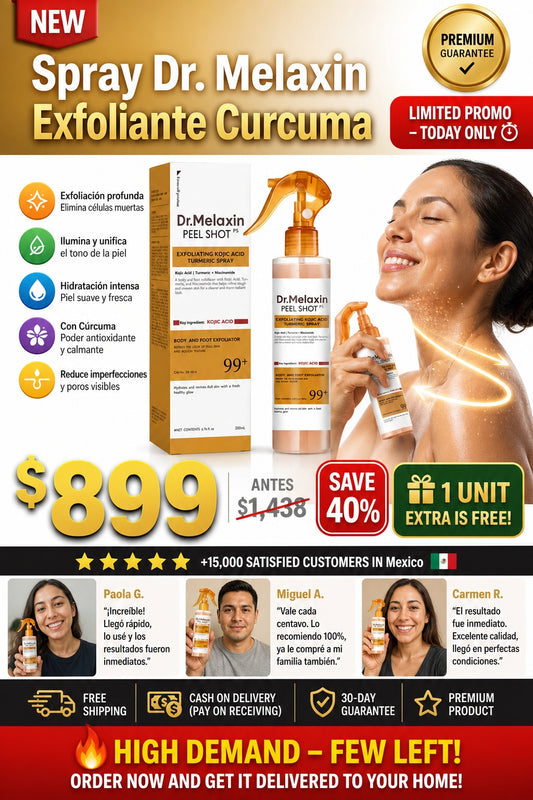 Spray Dr. Melaxin Exfoliante Curcuma - imagen 1