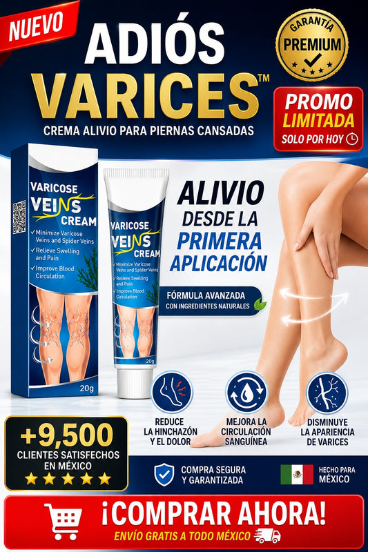 Adiós Varices™ Crema Alivio Para Piernas Cansadas - imagen 1