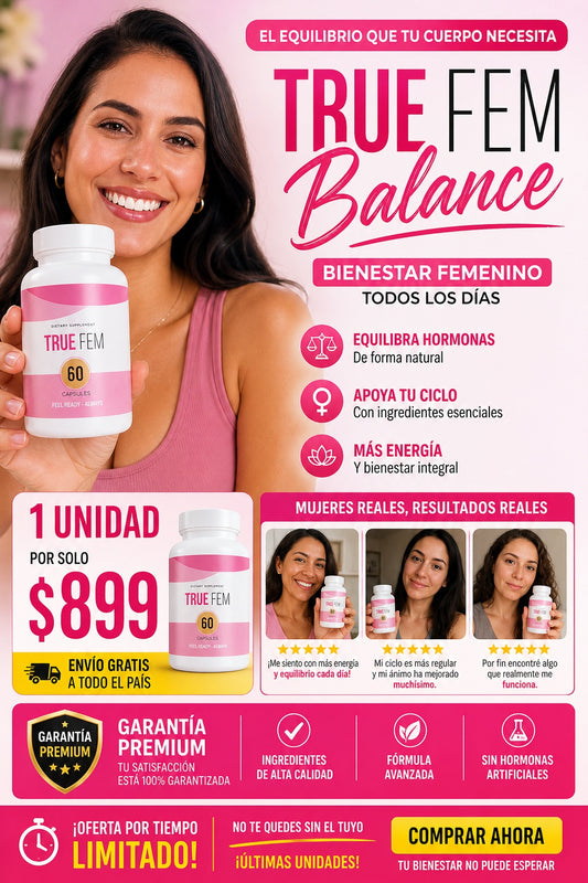 True Fem Balance – Recupera tu Lubricación Natural y Disfruta sin Incomodidad - imagen 1