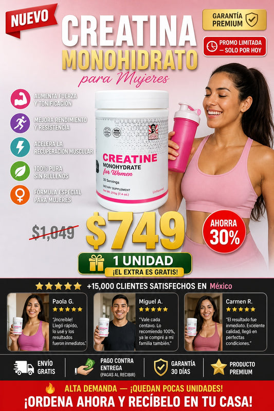 Creatina Monohidrato para Mujeres - imagen 1