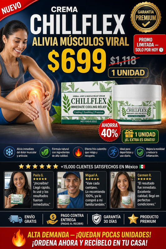 Crema Chillflex Alivia Musculos Viral - imagen 1