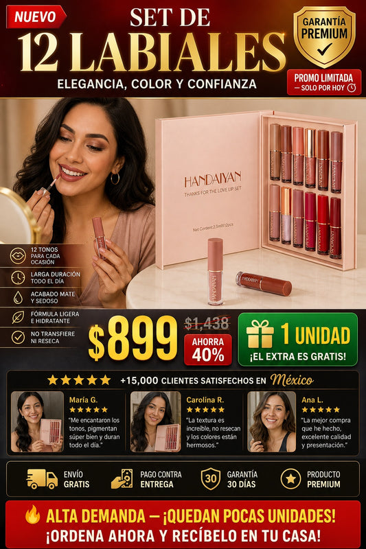 Set De 12 Labiales - imagen 1