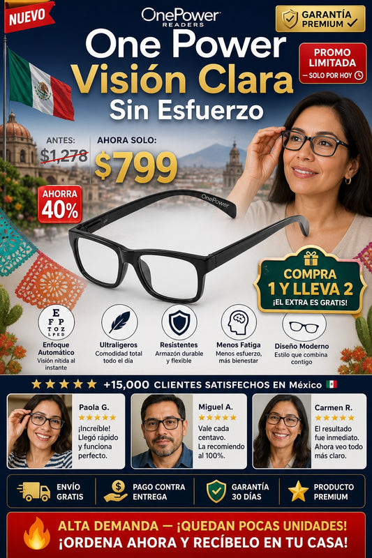 Lentes One Power Visión Clara Sin Esfuerzo - imagen 1