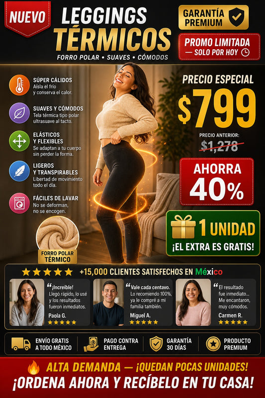 Leggings Termicos Afelpados Para Mujer - imagen 1