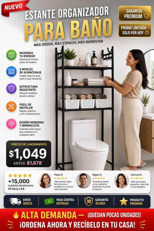 Estante Organizador Para Bano - imagen 1