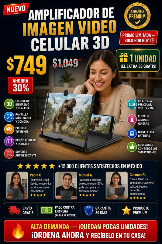 Amplificador de Imagen Video Celular 3D - imagen 1