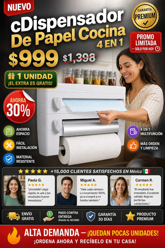 cDispensador De Papel Cocina 4 En 1 - imagen 1