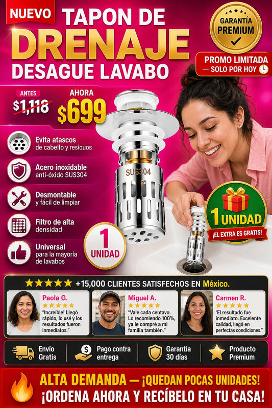 Tapon De Drenaje Desague Lavabo - imagen 1