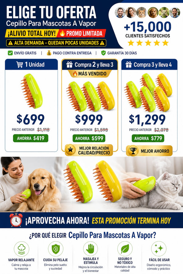 Cepillo Para Mascotas A Vapor - imagen 2