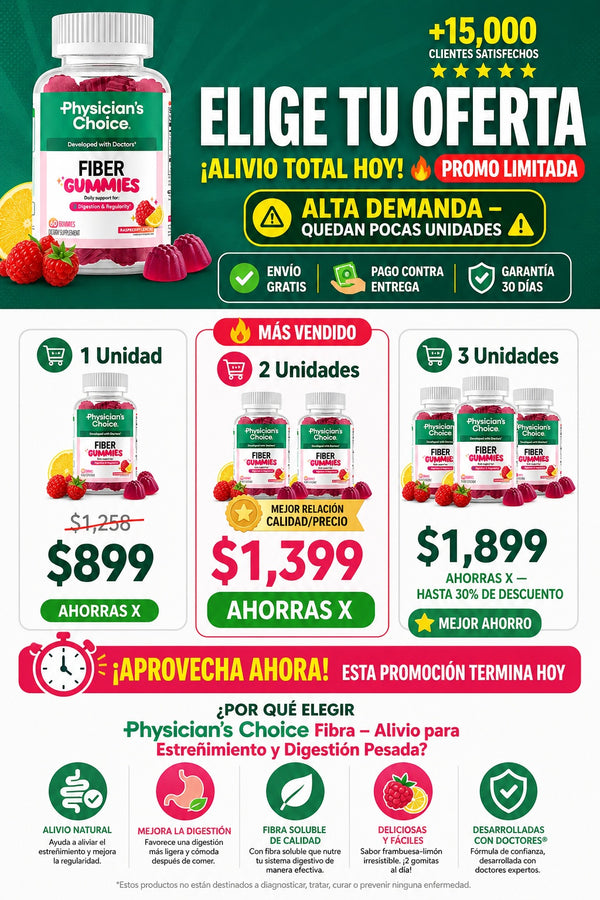 Physician’s Choice Fibra – Alivio para Estreñimiento y Digestión Pesada - imagen 2
