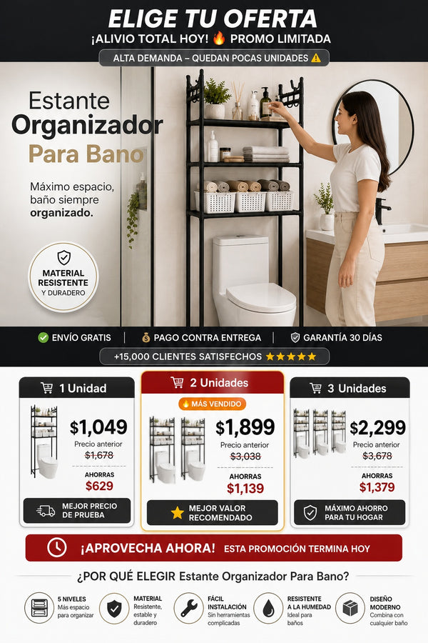 Estante Organizador Para Bano - imagen 2