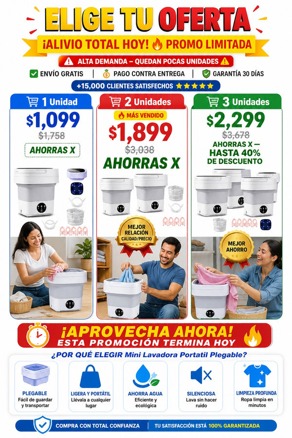 Mini Lavadora Portatil Plegable - imagen 2